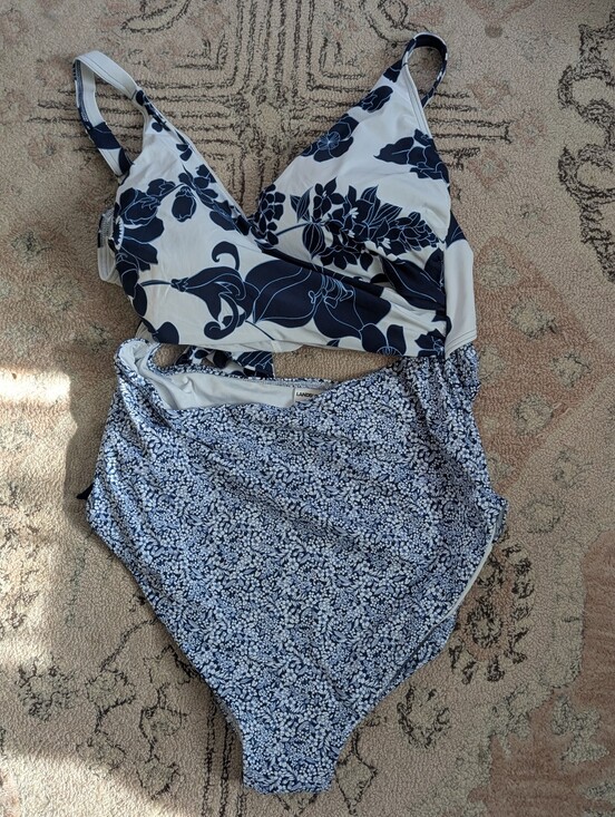 Lands' End Other - NEW Lands End Women's High Waisted Monokini One Piece Cut Out Swim - Size 18W